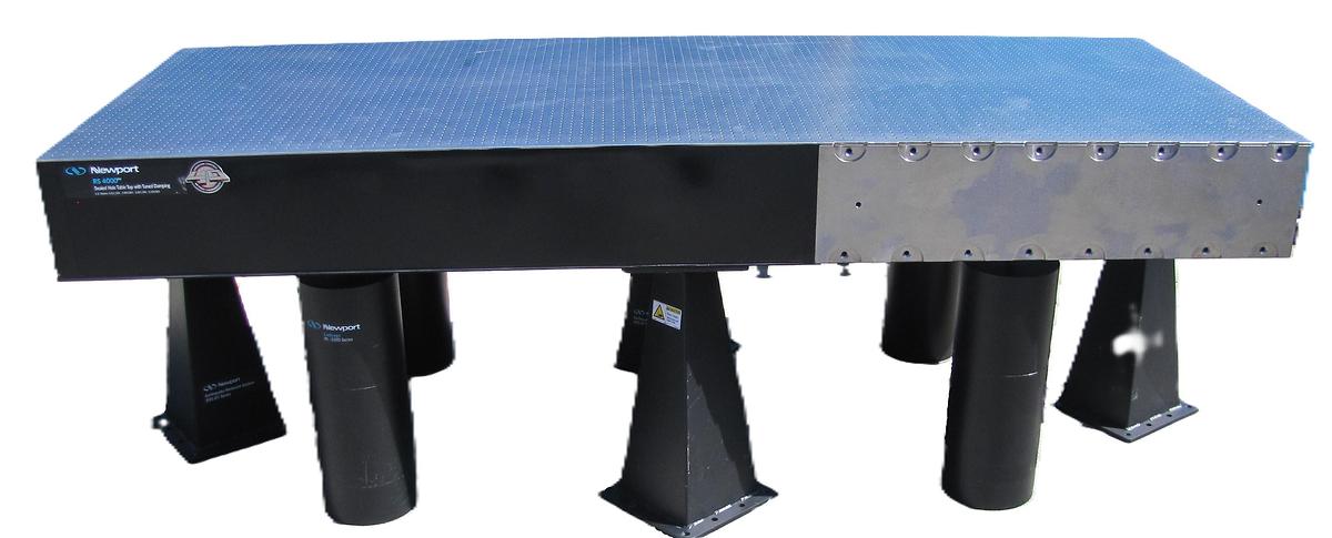 Used Newport RS 4000 10' x 4' Optical Breadboard Sealed Hole Table Top RL-2000 Legs
