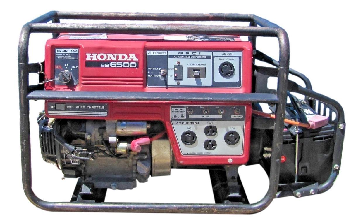 Used Honda EB6500 Portable Gas Generator 6500 Watt 110V/220V Electric Start EB6500sx