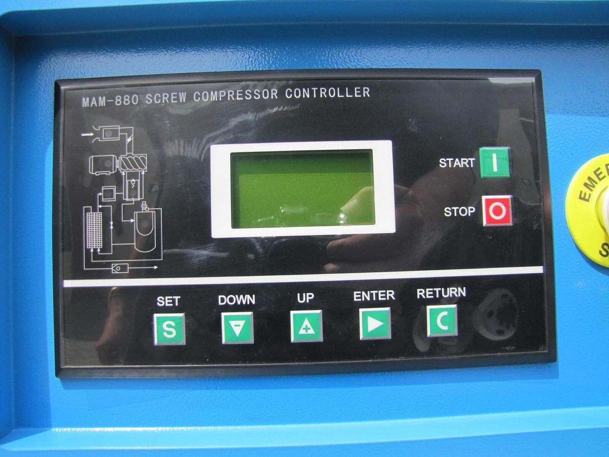 Used 2025 Maximus 15 HP 63 CFM Direct Drive Rotary Screw Air Compressor 230V 3 Phase