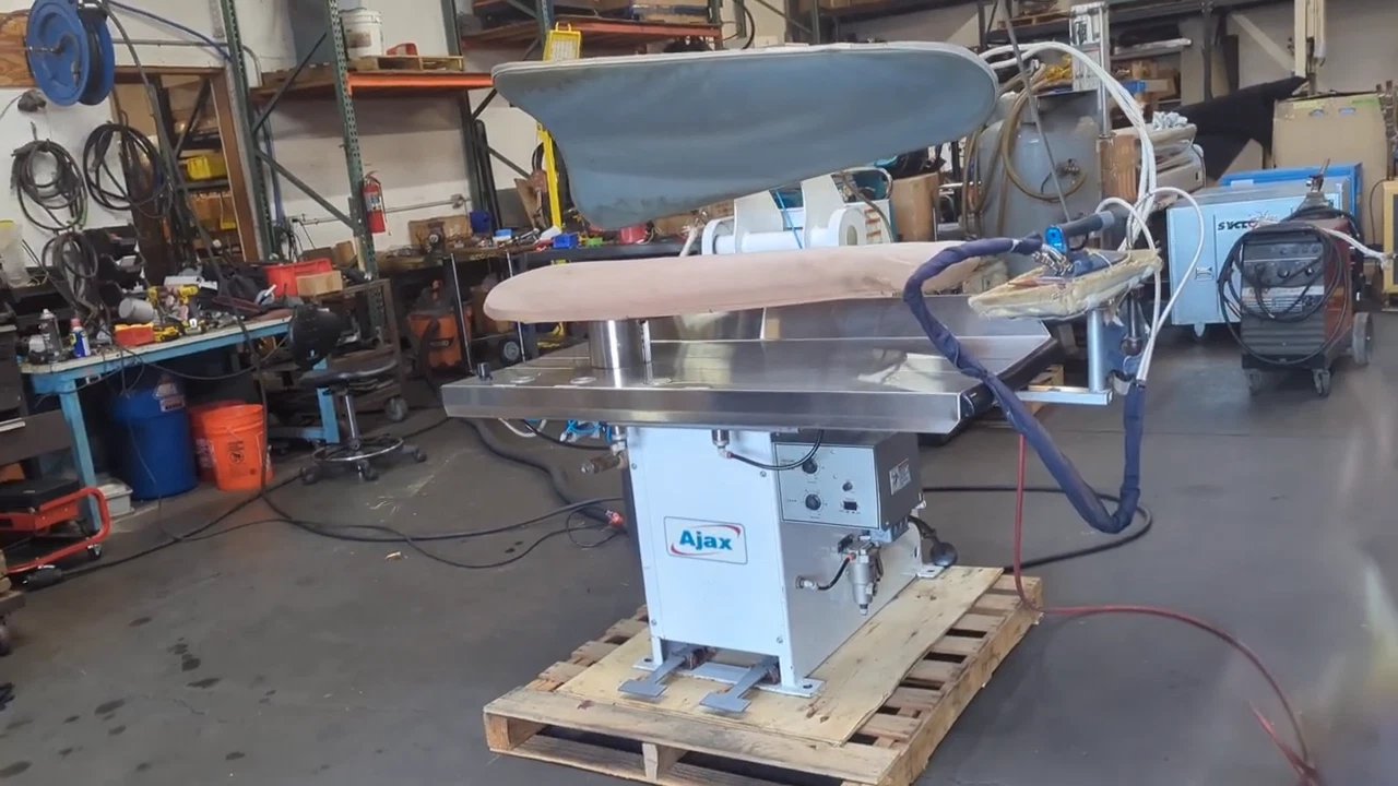Used Ajax ADCF0446R10002 Dry Cleaning Utility Steam Press Legger Pants 115V w/ Iron