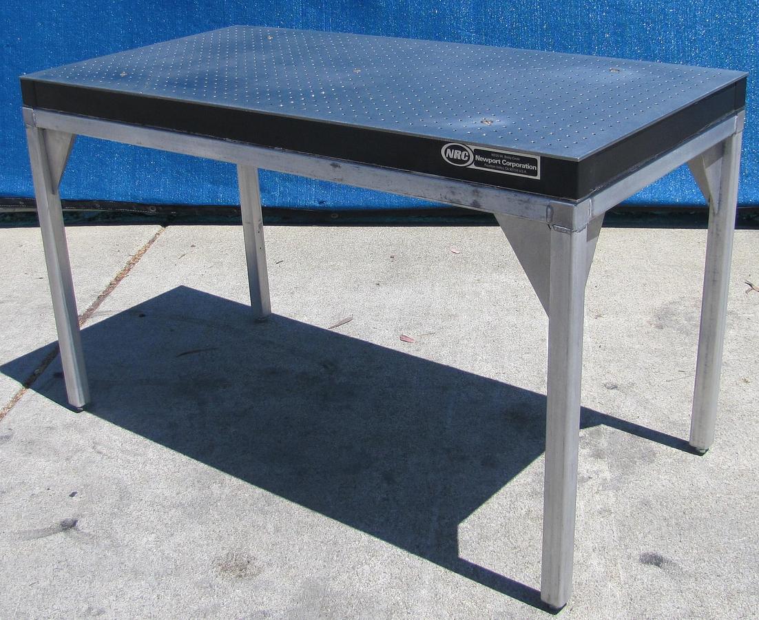 Used Newport NRC 48" x 24" Breadboard Optical Table With Legs Stand 29" High