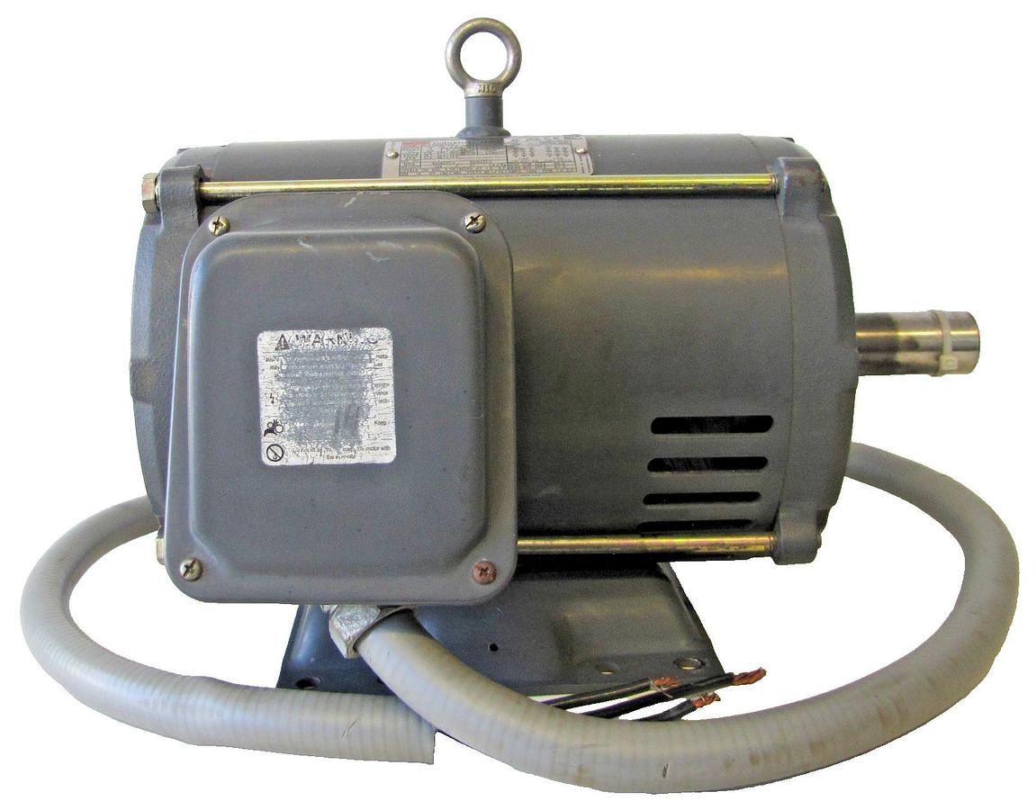 Used Dayton Industrial 10HP Electric Motor 208-230/460V 3 Phase 1740 RPM 215T  10 HP