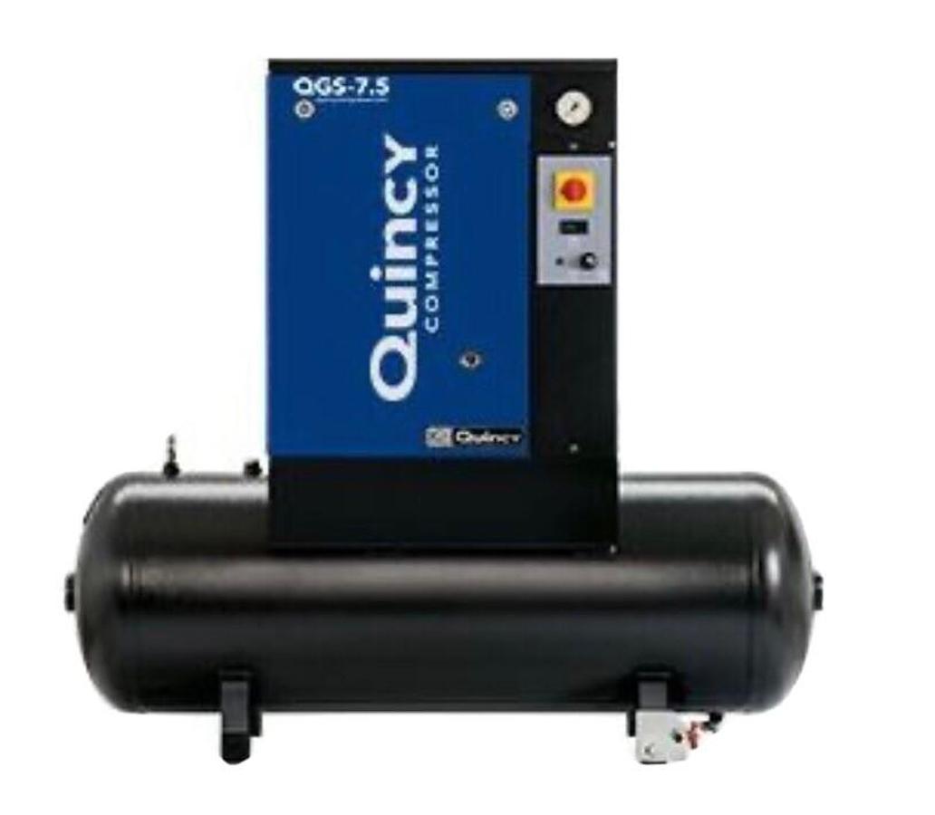 Used 2024 New Quincy QGS-7.5 Rotary Screw Air Compressor 7.5 HP with 60 Gallon Tank