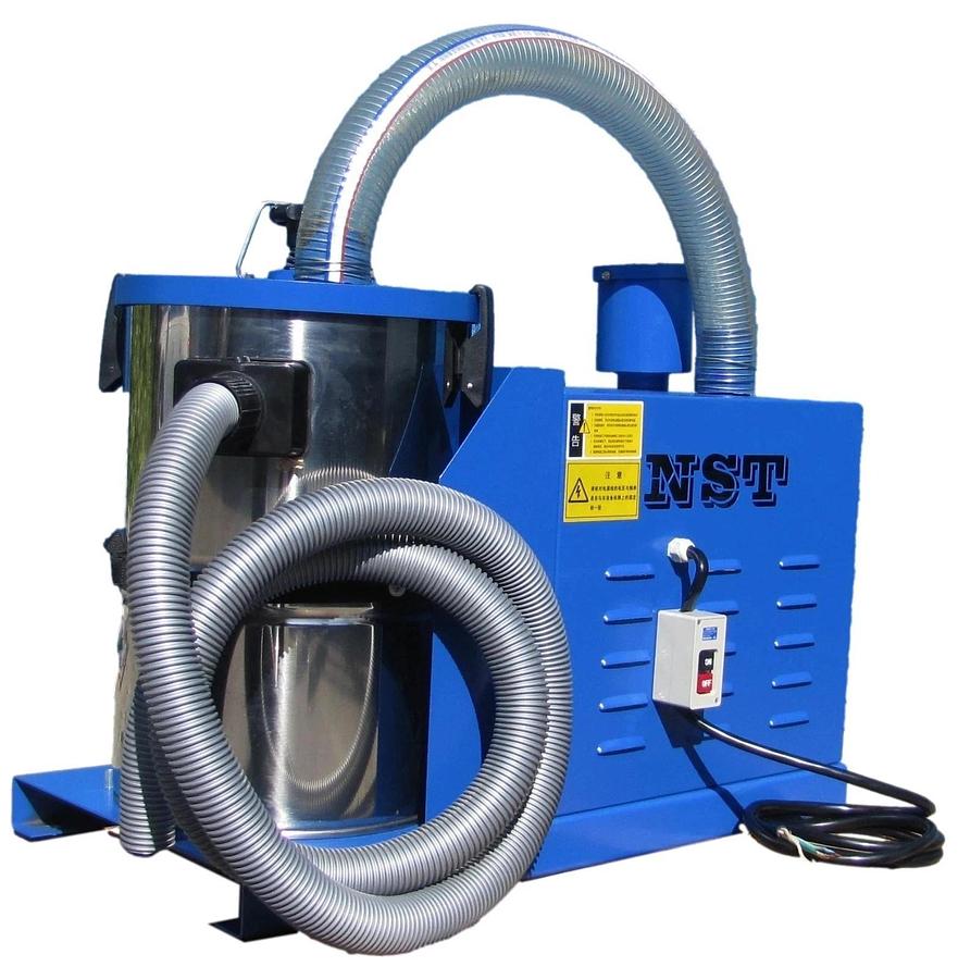 Used NST 4.5 HP Vacuum Dust Collector With Canister & Hose 230V 3 Ph Strong Suction