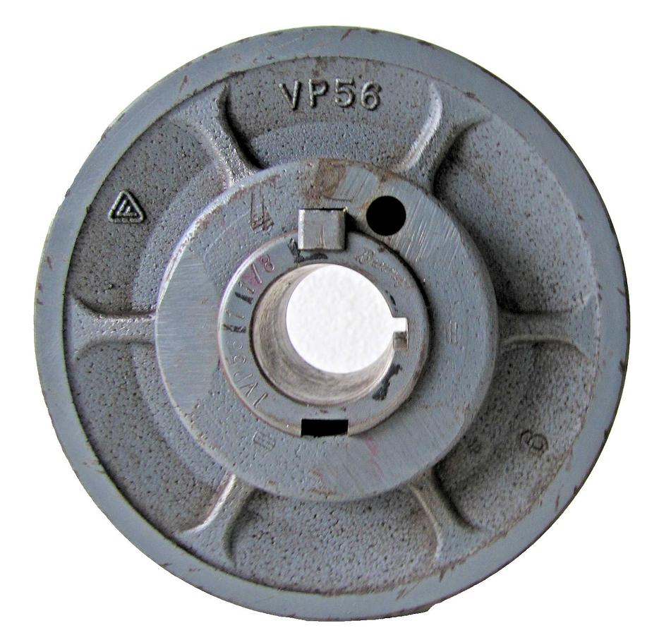 Used Variable Pitch 1VP56 V Belt Pulley 5-3/8" OD 1-1/8 Keyed ID Single Groove