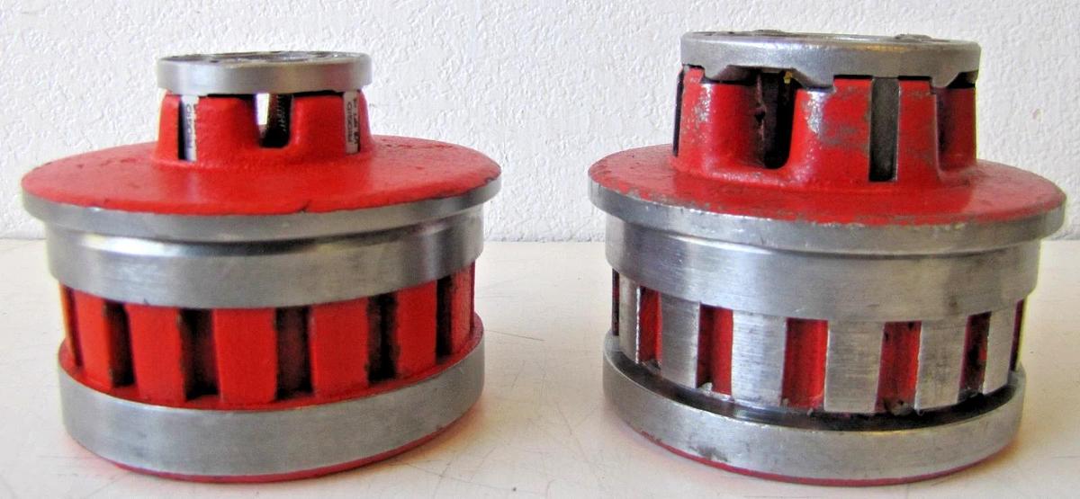 Used RIDGID 12-R Exposed Ratchet Threader Set 1/8", 1/2", 3/4", 1", 1-1/4", 1-1/2", 2 95691552075