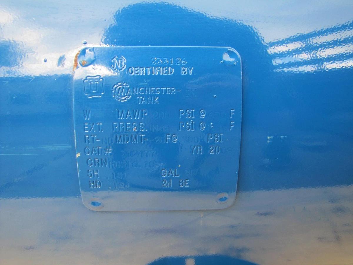 Used Haskel 8AGD-2 Single Stage Double Action Gas Booster with 80 Gallon Tank