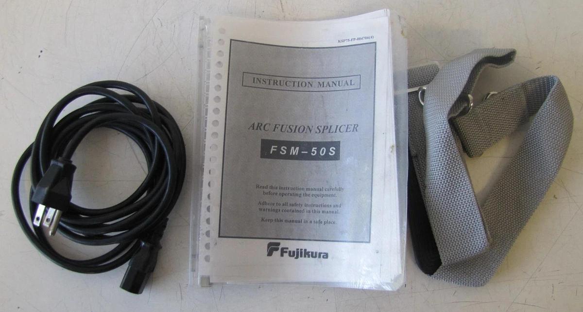 Used Fujikura FSM-50S Optical Fiber Arc Fusion Splicer AS IS with Case and Manual
