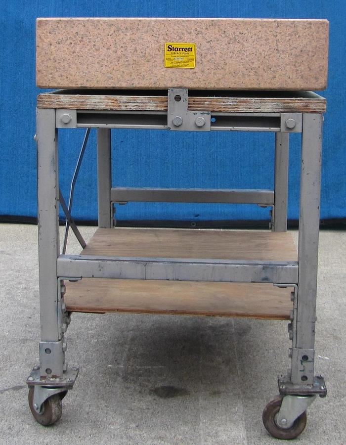 Used Starrett Crystal Pink Granite Surface Plate Inspection Table 36" x 24" Grade AA