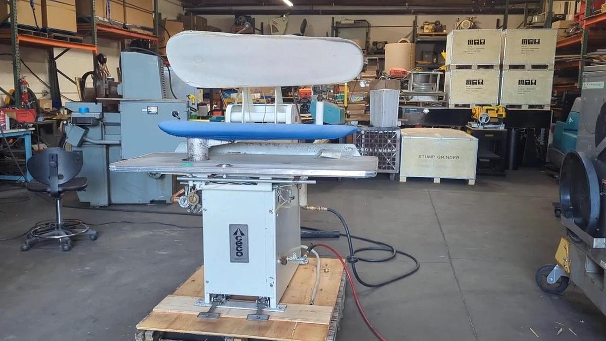 Used Ceco Dry Cleaning Machine Ironing Steam Press Steam & Air Operated Cissell Type