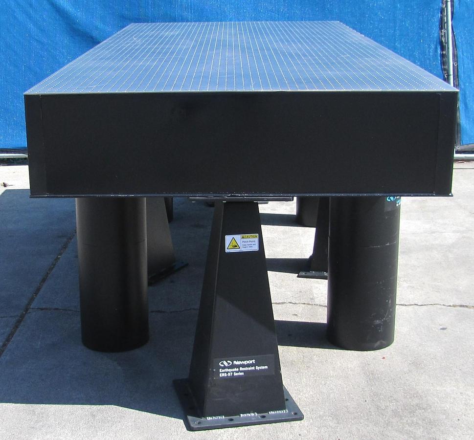 Used Newport RS 4000 10' x 4' Optical Breadboard Sealed Hole Table Top RL-2000 Legs