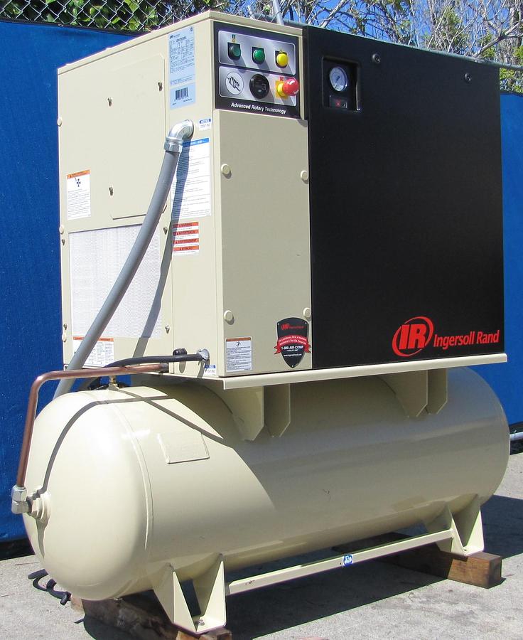 Used Ingersoll Rand 5 HP Rotary Screw Air Compressor with Dryer & 80 Gallon Tank