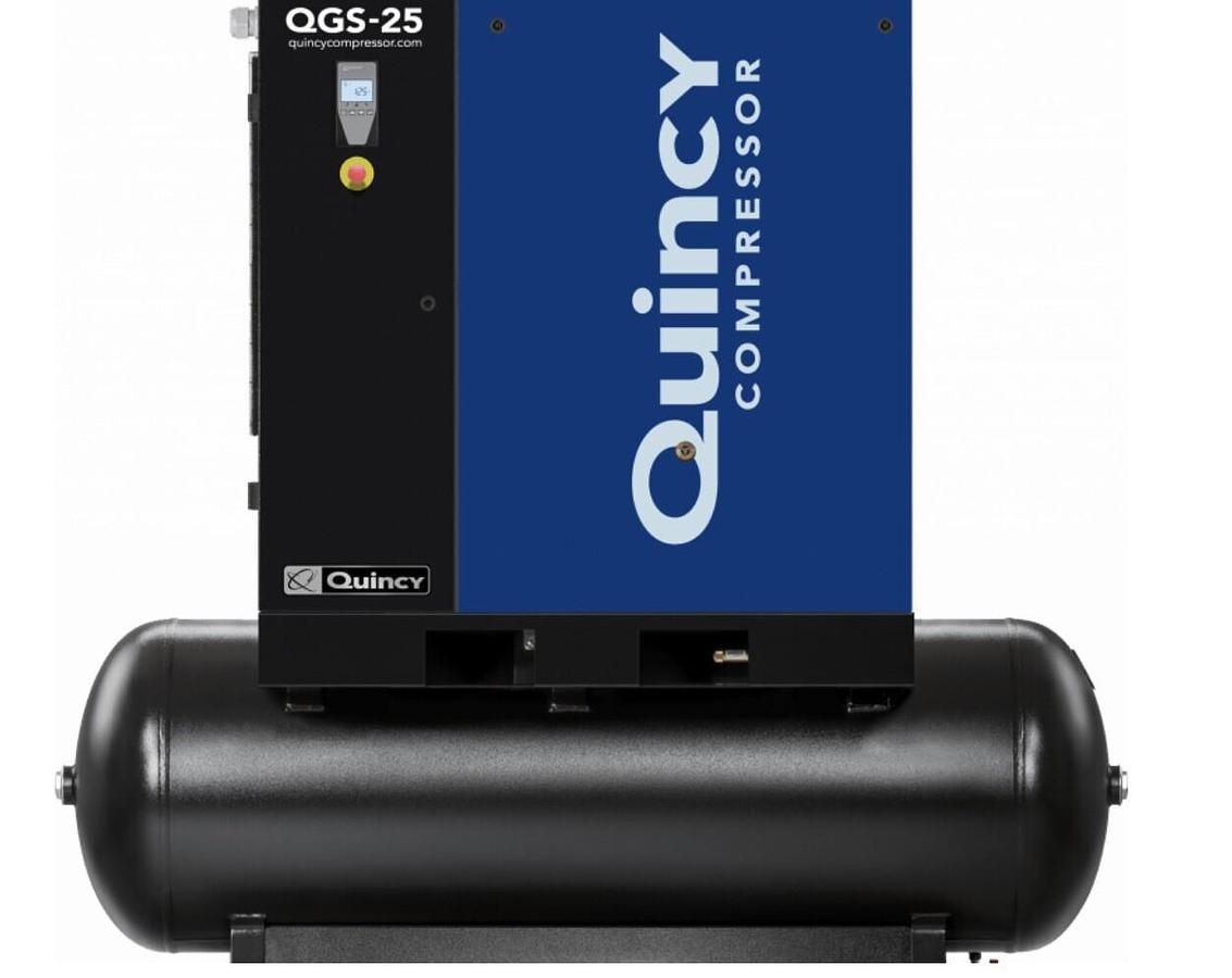Used 2024 New Quincy QGS-25 Rotary Screw Air Compressor 25 HP with 120 Gallon Tank