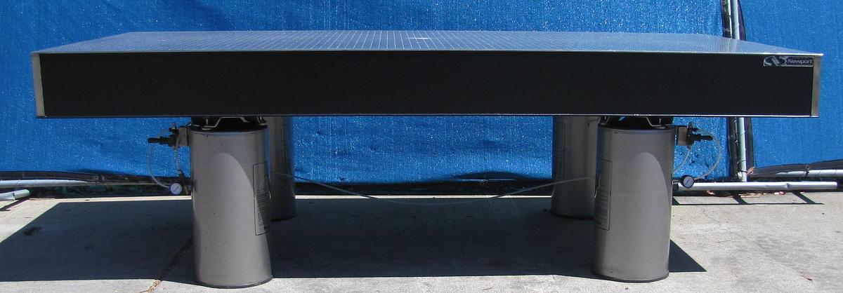 Used Newport MST 8' x 4' Breadboard Optical Table Top with Pneumatic Isolation Legs