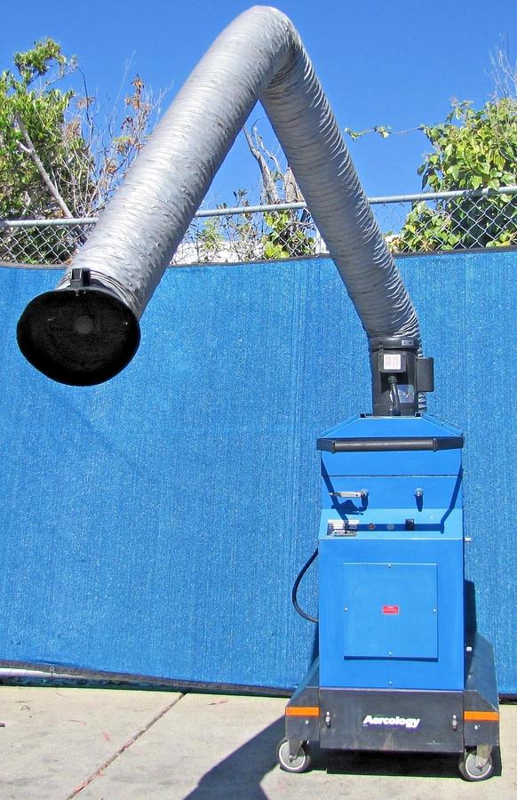 Used Aercology 1HP Portable Weld Fume Dust Extractor Air Cleaner HEPA Filter 120V