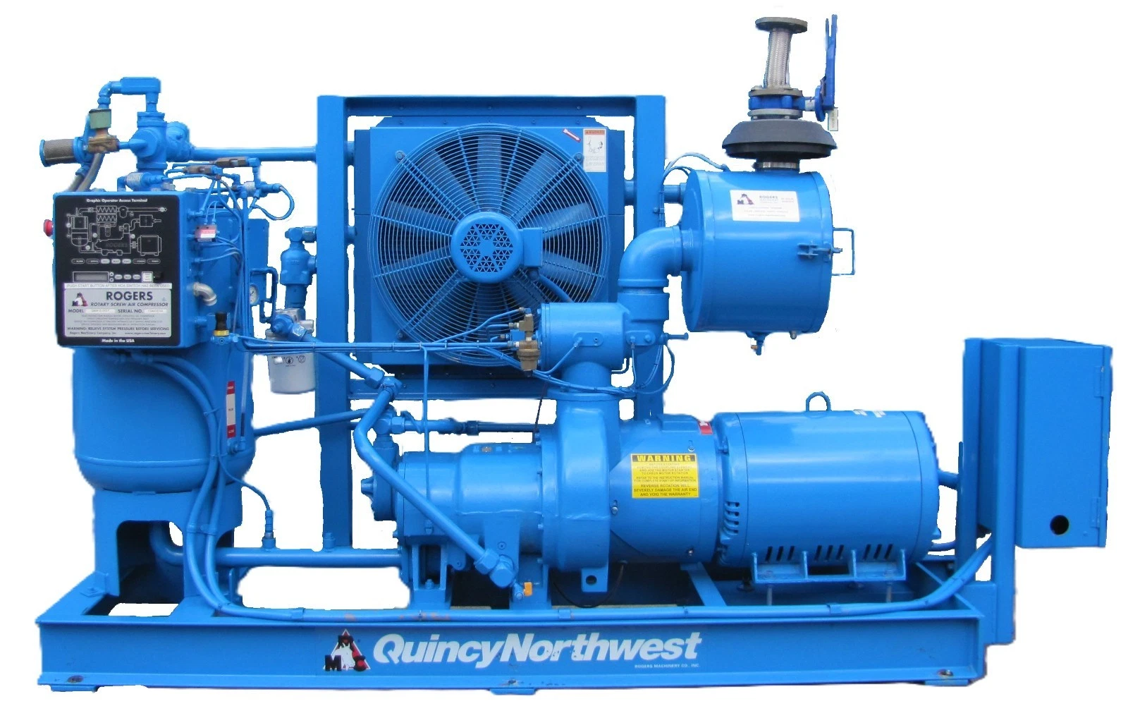 Used Quincy QNW G-242-F 50 HP Rotary Screw Air Compressor 460V 3 Phase