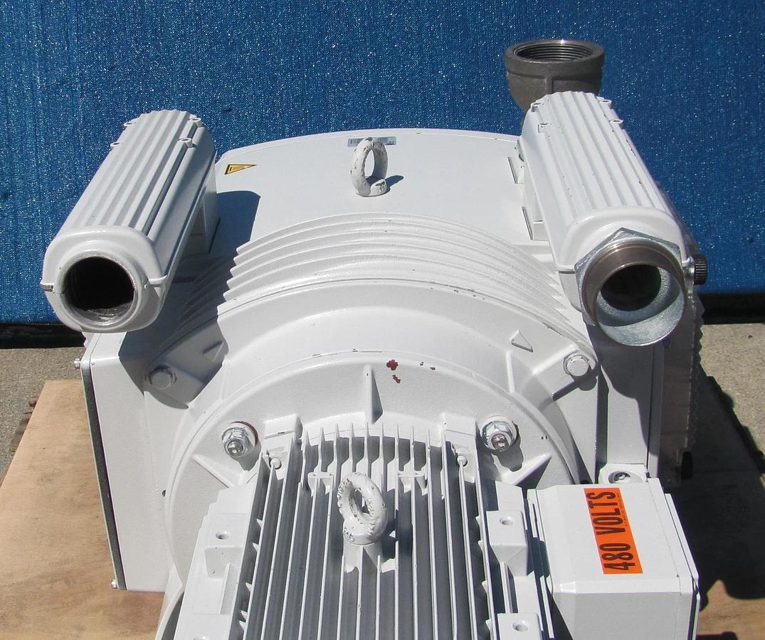 Used Schmalz EVE 250 Dry Vacuum Pump 168 CFM 6.6 KW / 8.9 HP Electric Motor 230/460V