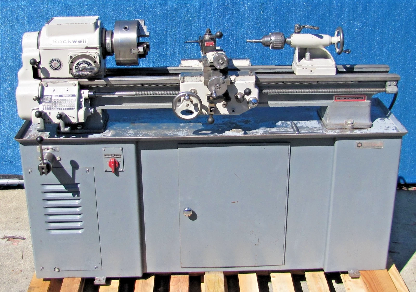 Used Rockwell 1HP Metal Lathe Variable Speed 8" 3 Jaw Chuck Cross Slide Feed 220V 1PH