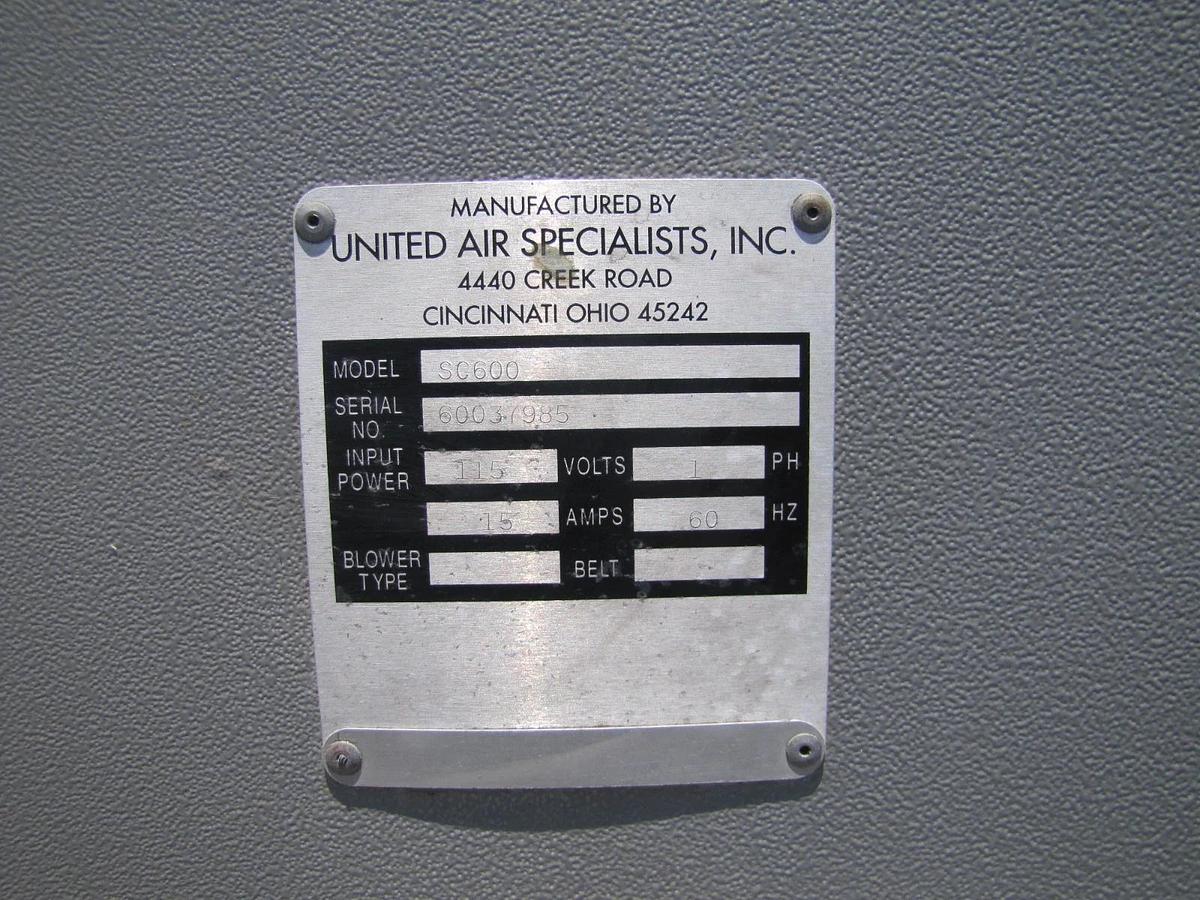 Used UAS 1.5 HP Dust Hog Air Filtration Dust Collector w/ Air Powered Filter Cleaner