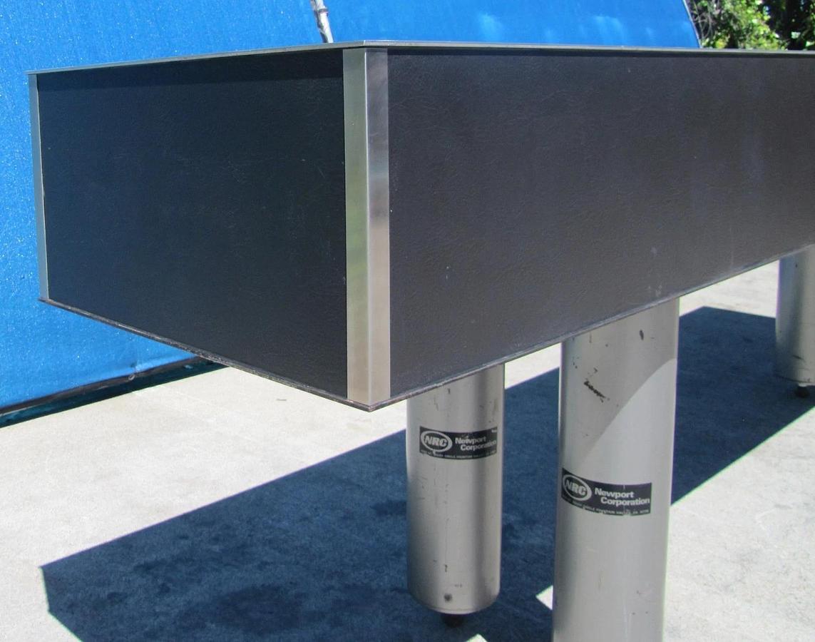 Used Newport NRC 10' x 2' Optical Breadboard Sealed Hole Table Top with Legs