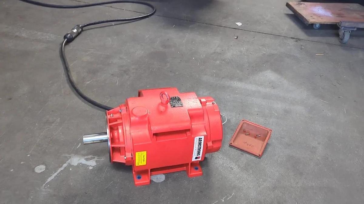 Used WEG 25 HP Electric Motor 230/460V 3 Phase 3530 RPM 256TC 1-5/8" Diameter Shaft