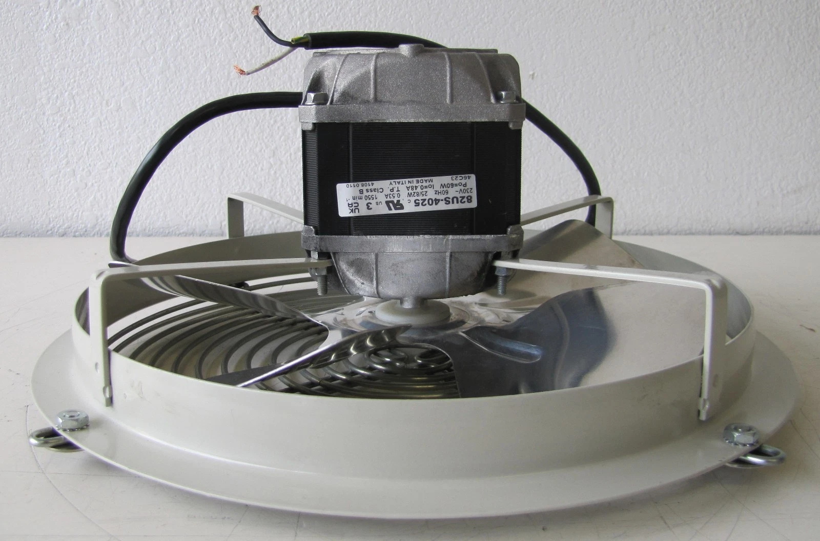 Used Atlas Copco EMI 12" Fan Motor 230V 1PH 25/82W 0.53A 1550 RPM 82US-4025 LZ15-10