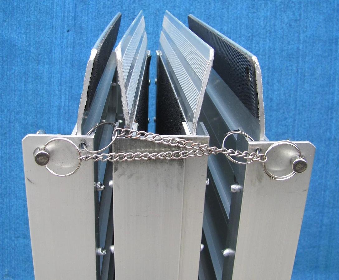 Used Aluminum Folding Loading Ramp 6 ft Long x 28.5 in Wide Portable 600 lbs
