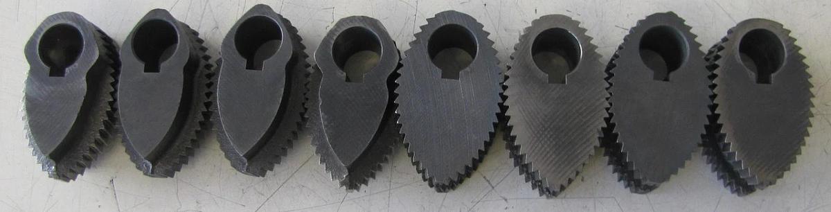 Used Complete Set of Collins Grip Jaw Chucks for Thred-O-Matic 22A Pipe Threader