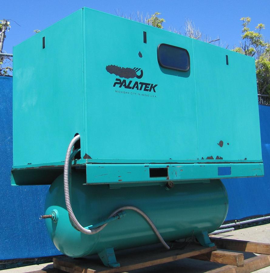 Used Sullivan Palatek 15 HP Rotary Screw Air Compressor with 120 Gallon Tank 51 CFM