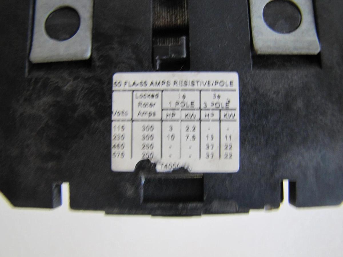 Used Cutler-Hammer C25FNE350 50 Amp Contactor 115V Coil 3 Phase 15HP 230V 30HP 460V