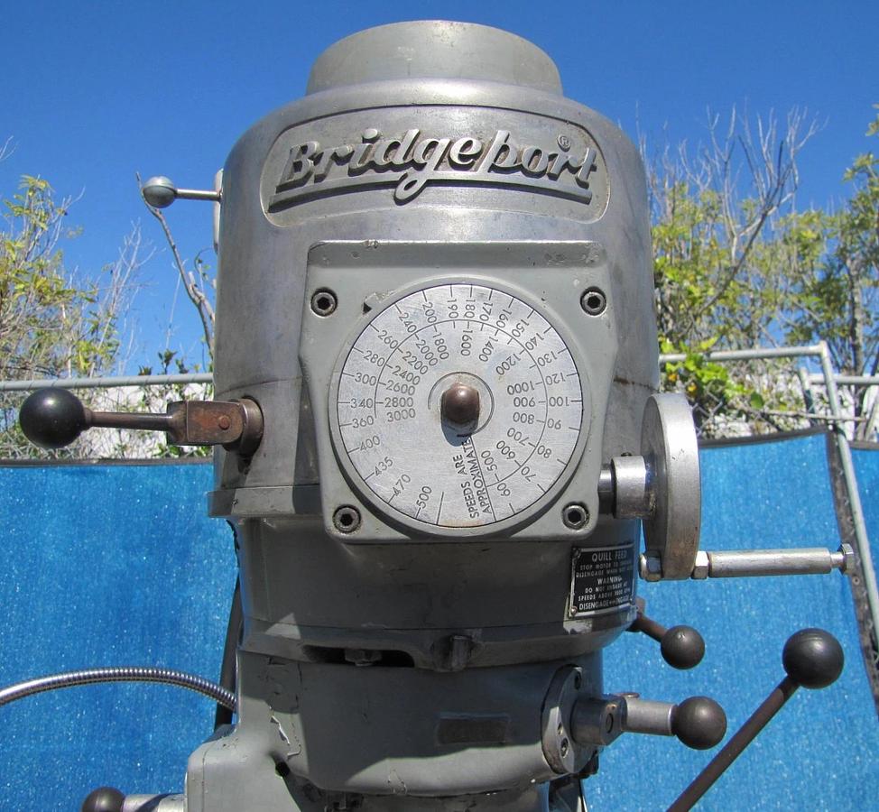 Used Bridgeport 1.5 HP J Head Vertical Mill Milling Machine Variable Speed 460V 3 Ph