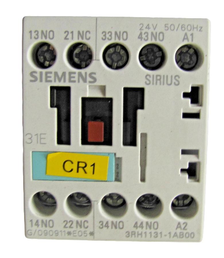Used Siemens 3RH1131-1AB00 Control Relay 10A 24V Coil 3NO 1NC 4 Pole Contactor