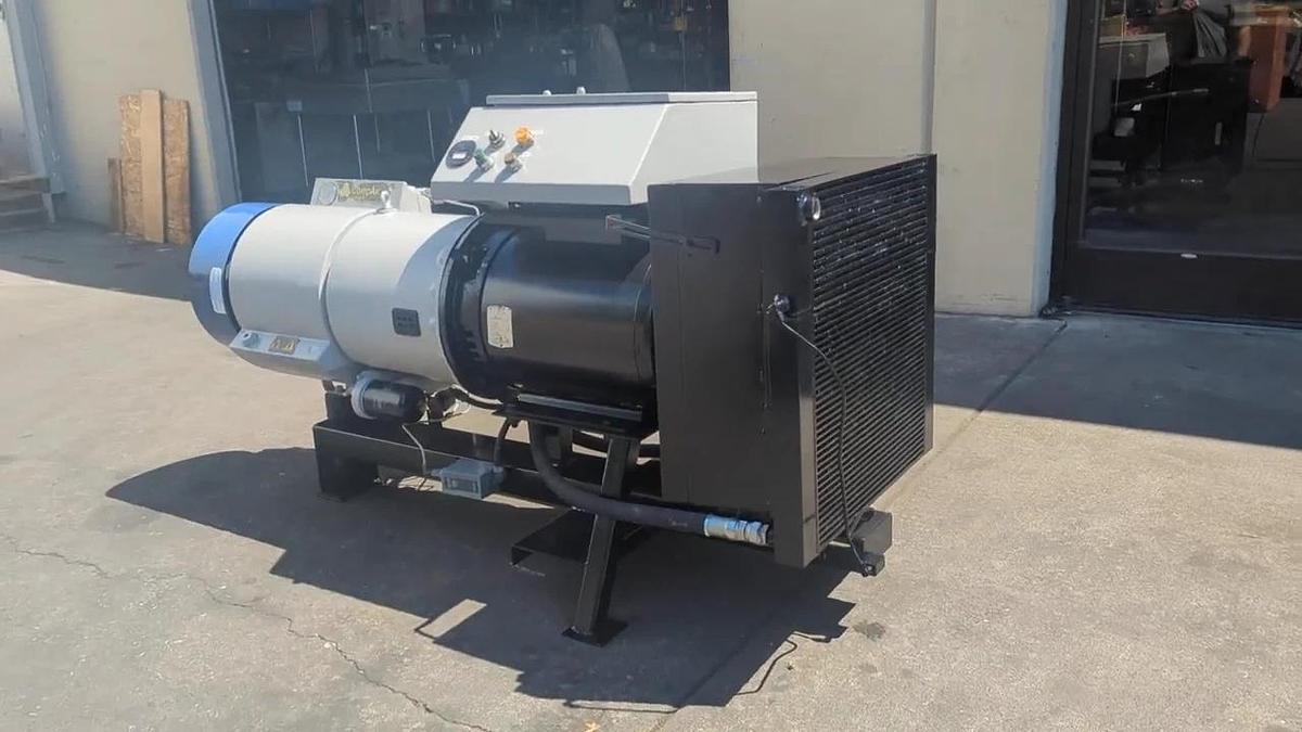 Used CompAir 50 HP Rotary Vane Air Compressor Baldor Electric Motor 215 CFM 460V 3Ph