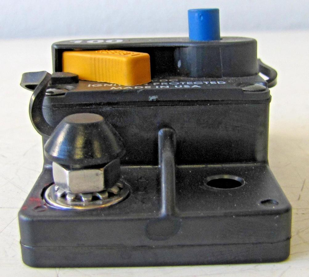 Used Mechanical Products 100 Amp Circuit Breaker 48 VDC Ignition Protected Protector