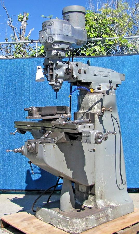 Used Bridgeport 1.5 HP J Head Vertical Mill Milling Machine Variable Speed 460V 3 Ph