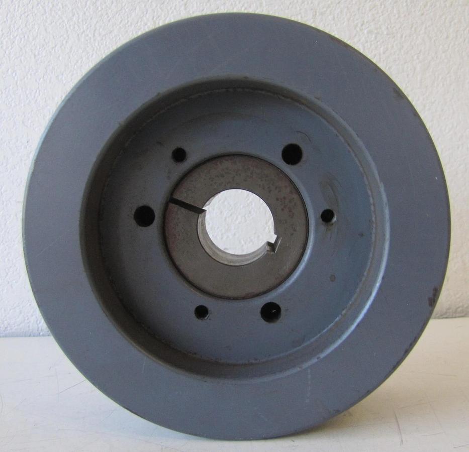 Used Industrial 5-7/8" OD 3 Groove V Belt Pulley 7/8" Bushing ID 35V590SDS-X