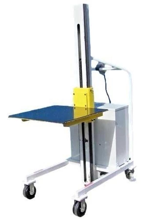 Used Unidex 250 lbs Electric Material Lift 31" Height 24" x 24" Platform 12V Battery