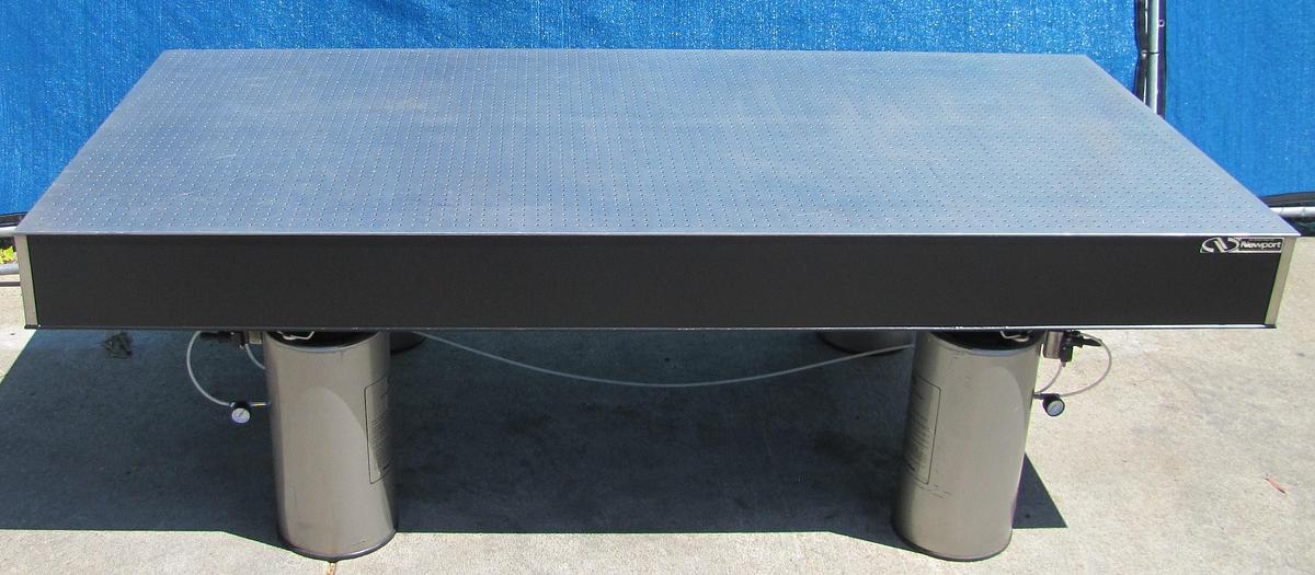 Used Newport MST 8' x 4' Breadboard Optical Table Top with Pneumatic Isolation Legs