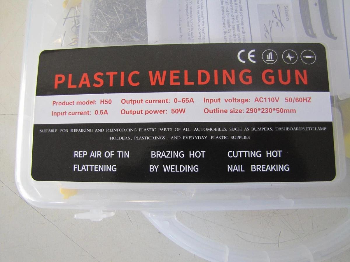 Used Plastic Welding Gun Kit H50 Soldering Tool Welder With Staples