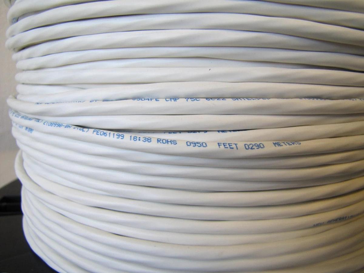 Used Belden 6504FE Alarm Security Cable 6 Cunductor 22 AWG 1000 ft