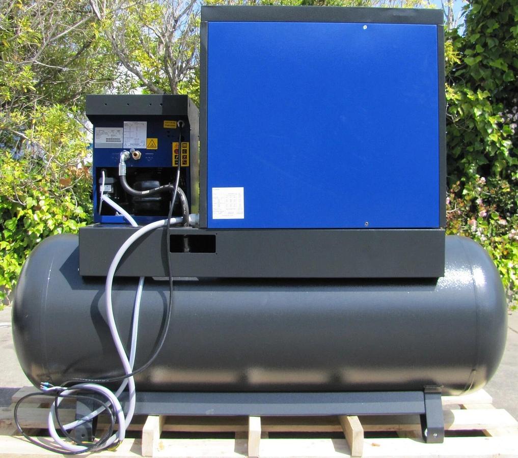 Used 2024 New Quincy QGS-10 Rotary Screw Air Compressor 10 HP w Dryer & 120 G Tank