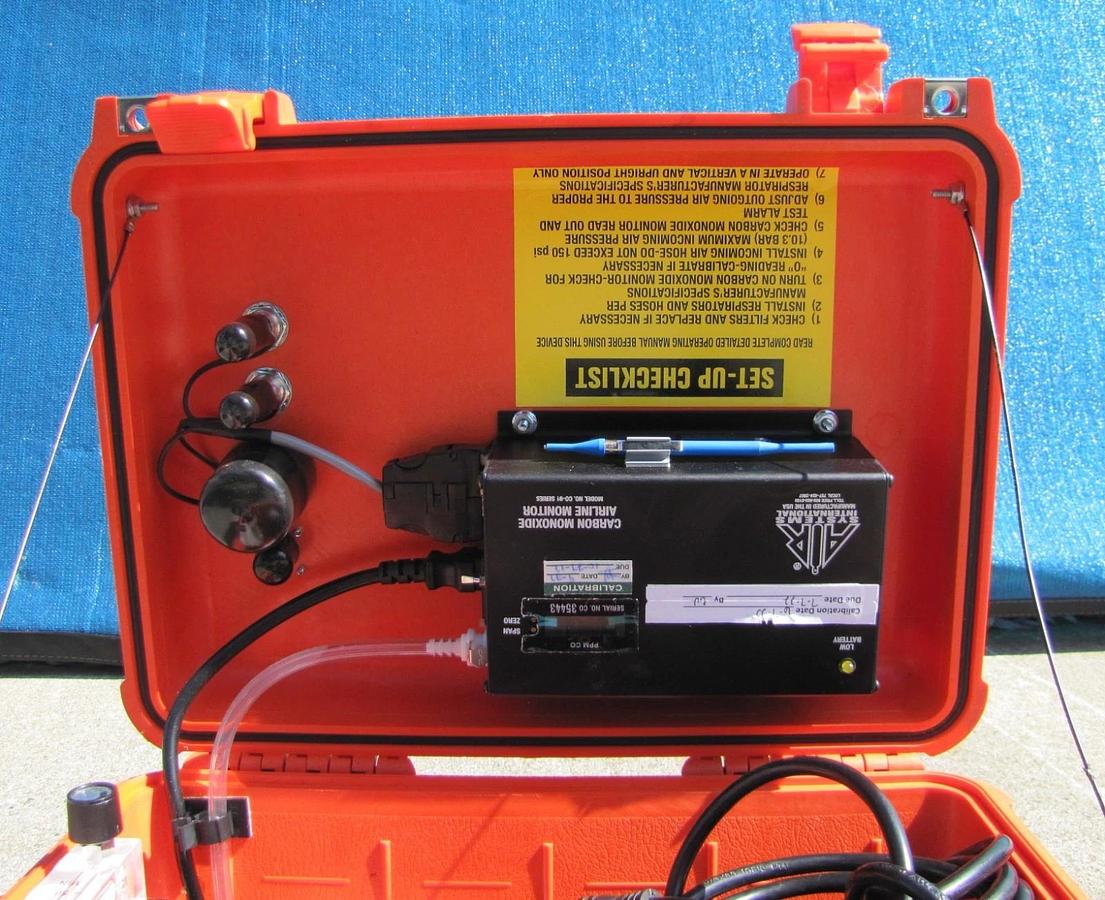 Used Twin Air TA-3 Rotary Vane Air Compressor 2HP 115V Two 50ft Hoses & Manifold #2