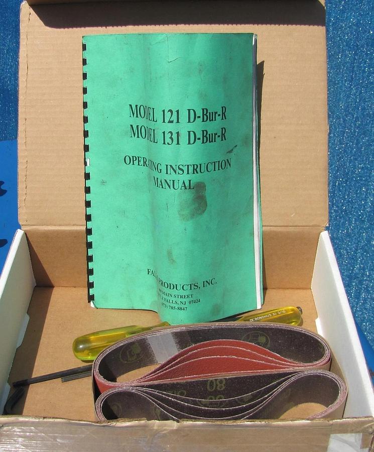 Used Falls Products D-BUR-D Model 131 Straight Edge Deburring Machine 115V