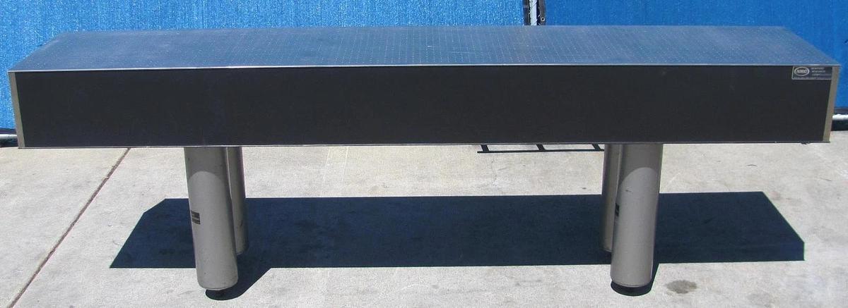 Used Newport NRC 10' x 2' Optical Breadboard Sealed Hole Table Top with Legs
