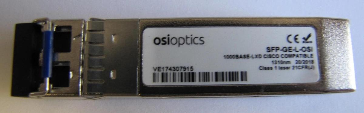 Used Lot of 2 Osioptics SFP-GE-L-OSI Gigabit 1GE 1000Base-LXD Optical Transceiver