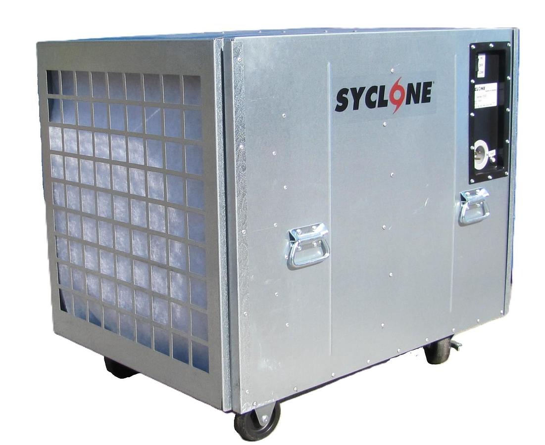 Used Syclone Negative Air Scrubber HEPA Filter 2000 CFM 115V 2 Speed Duct Port 29604