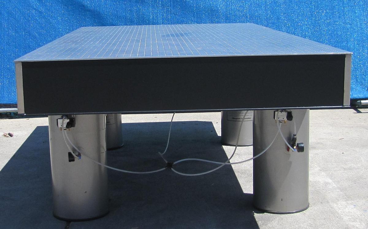 Used Newport MST 8' x 4' Breadboard Optical Table Top with Pneumatic Isolation Legs