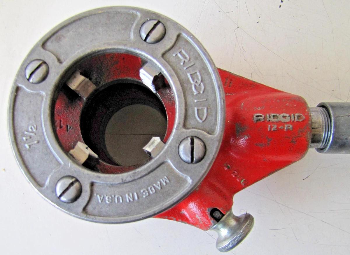 Used RIDGID 12-R Exposed Ratchet Threader Set 1/8", 1/2", 3/4", 1", 1-1/4", 1-1/2", 2 95691552075