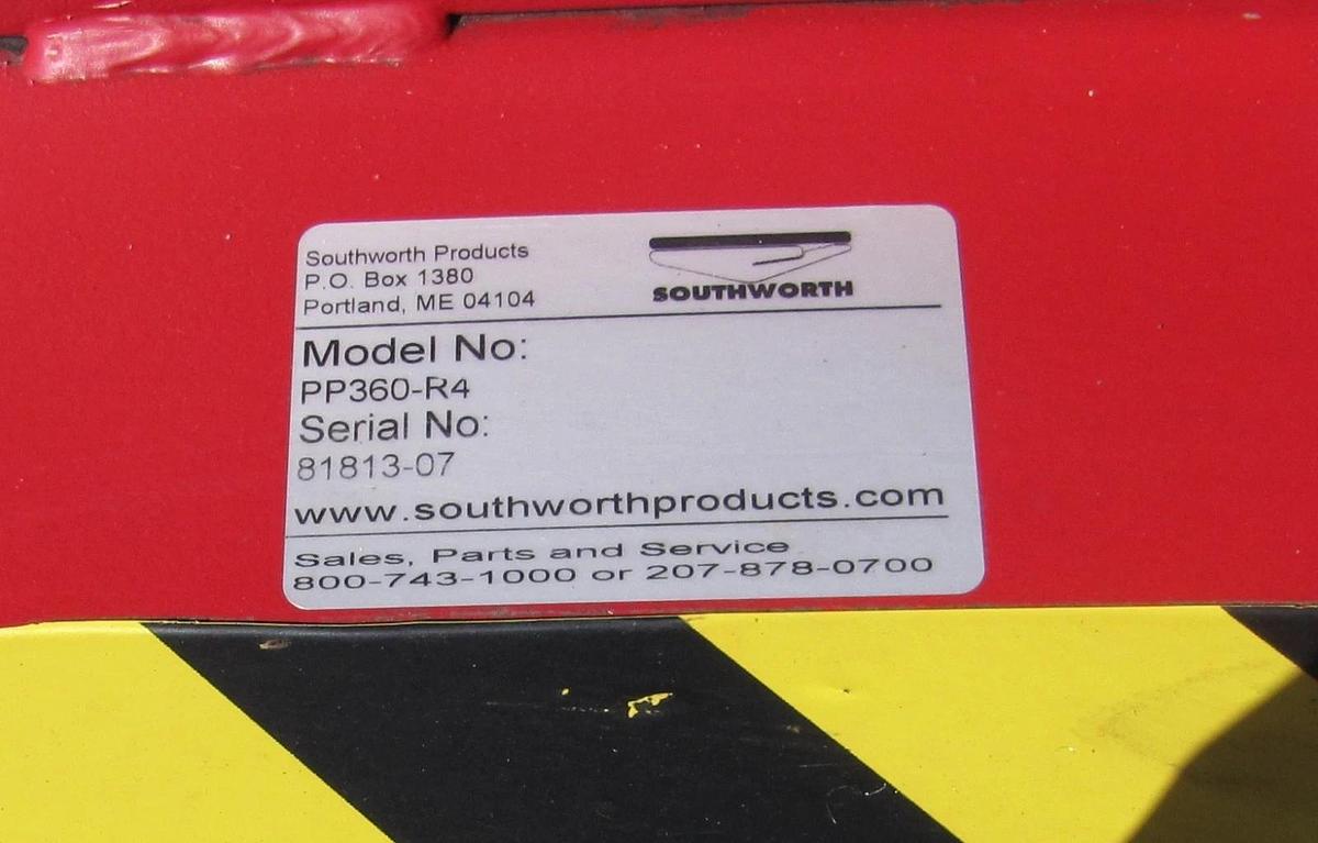 Used Southworth PP360-R4 PalletPal Positioner Level Loader 4500 lb Cap 44in Turntable