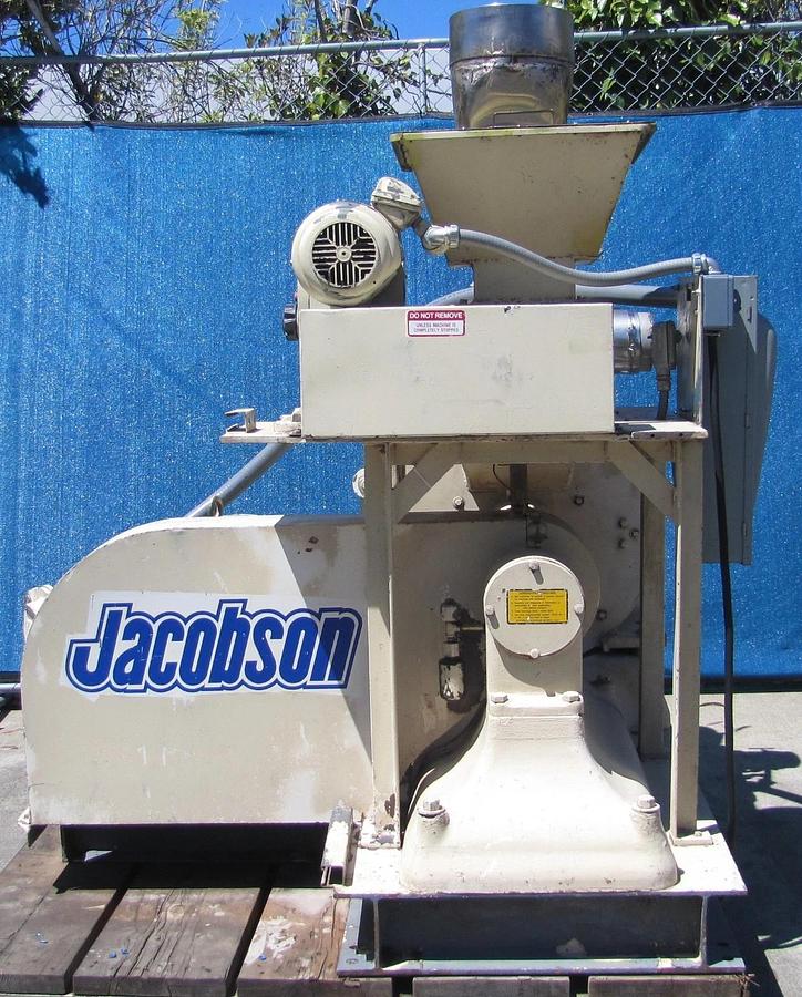 Used Jacobson 75 HP Commercial Hammer Mill Grinder 460V 3 Phase Reliance Motor AS-IS
